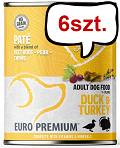 Euro Premium Pate indyk, kaczka adult 400 g × 6