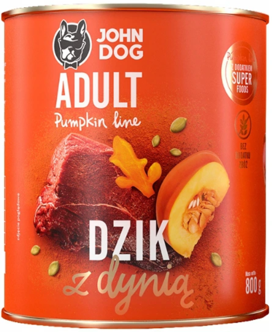 John Dog Pumpkin dzik adult 800 g
