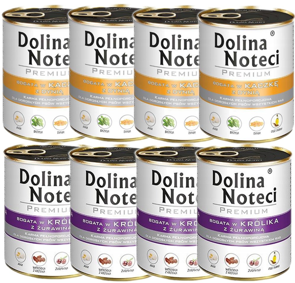 Dolina Noteci Premium kaczka, królik 800 g × 8