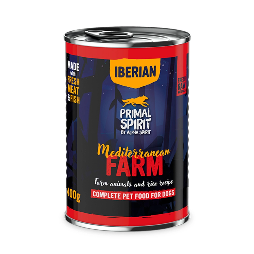 Primal Spirit Iberian Mediterranean Farm kurczak, wieprzowina adult 400 g