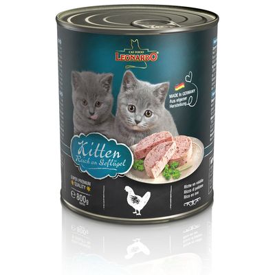 Leonardo All Meat Sensitive drób pasztet kitten 800 g × 6