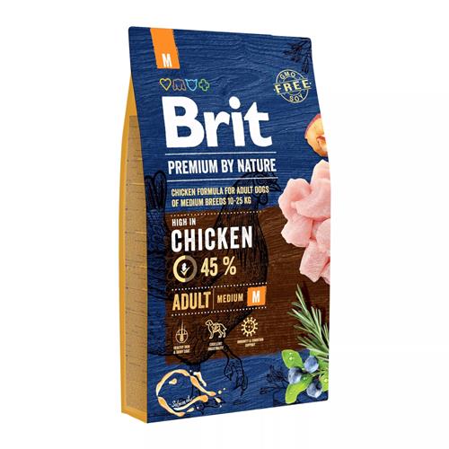 Brit By Nature kurczak adult średnie rasy 8 kg