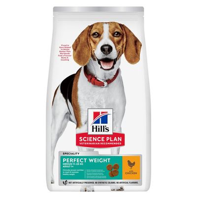 Hill's Science Plan Perfect Weight kurczak adult średnie rasy 12 kg