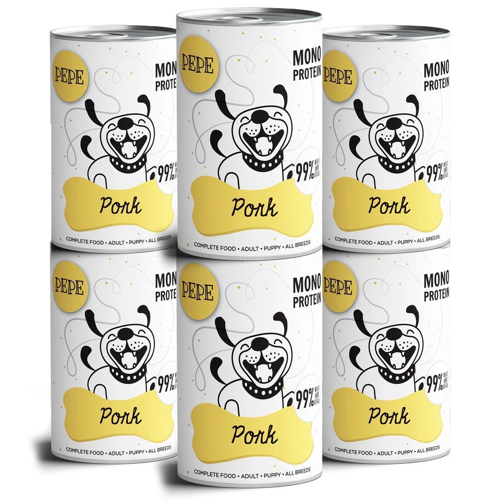 Paka Zwierzaka Pepe wieprzowina 400 g × 6