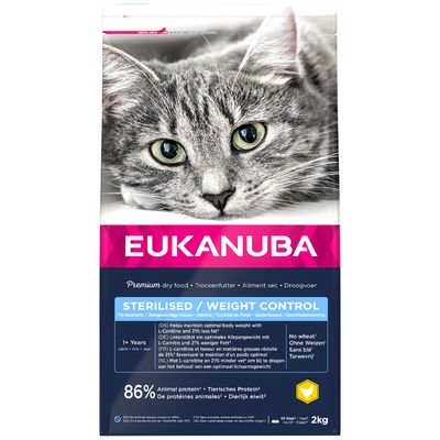 Eukanuba Sterilised Light kurczak adult 2 kg × 3