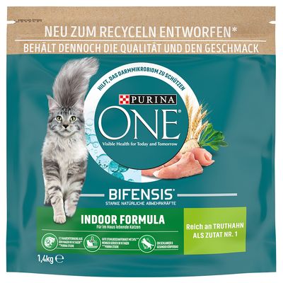 Purina ONE Indoor Hairball Skin & Coat indyk 1,4 kg