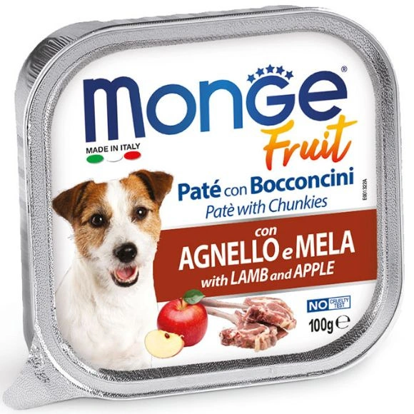 Monge Fruit jagnięcina, jabłko adult 100 g