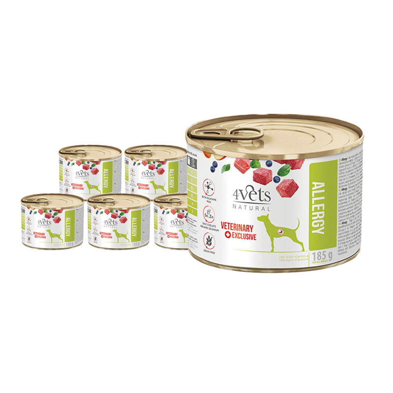 4Vets Natural Allergy jagnięcina 185 g × 6