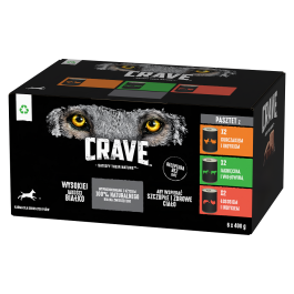 Crave Dog Dose indyk, jagnięcina, kurczak, wołowina, łosoś adult 400 g × 6