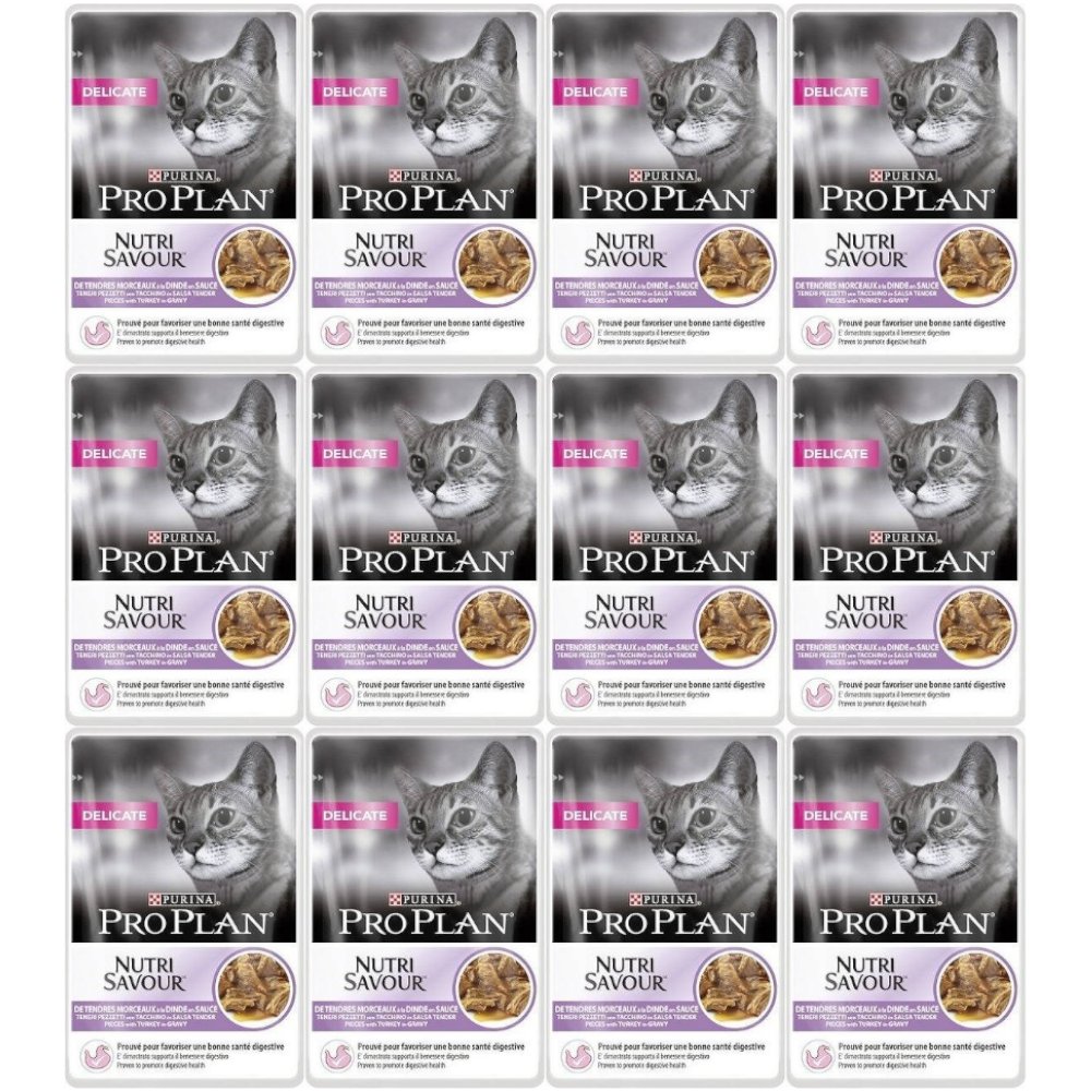 Purina Pro Plan Sensitive indyk w sosie adult 85 g × 12