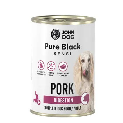 John Dog Pure Black Sensi Digestion wieprzowina adult 400 g