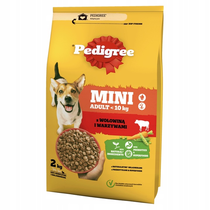 Pedigree wołowina adult małe rasy 2 kg