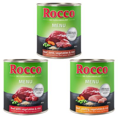 Rocco Menu cielęcina, drób, jagnięcina, wołowina adult 800 g × 6