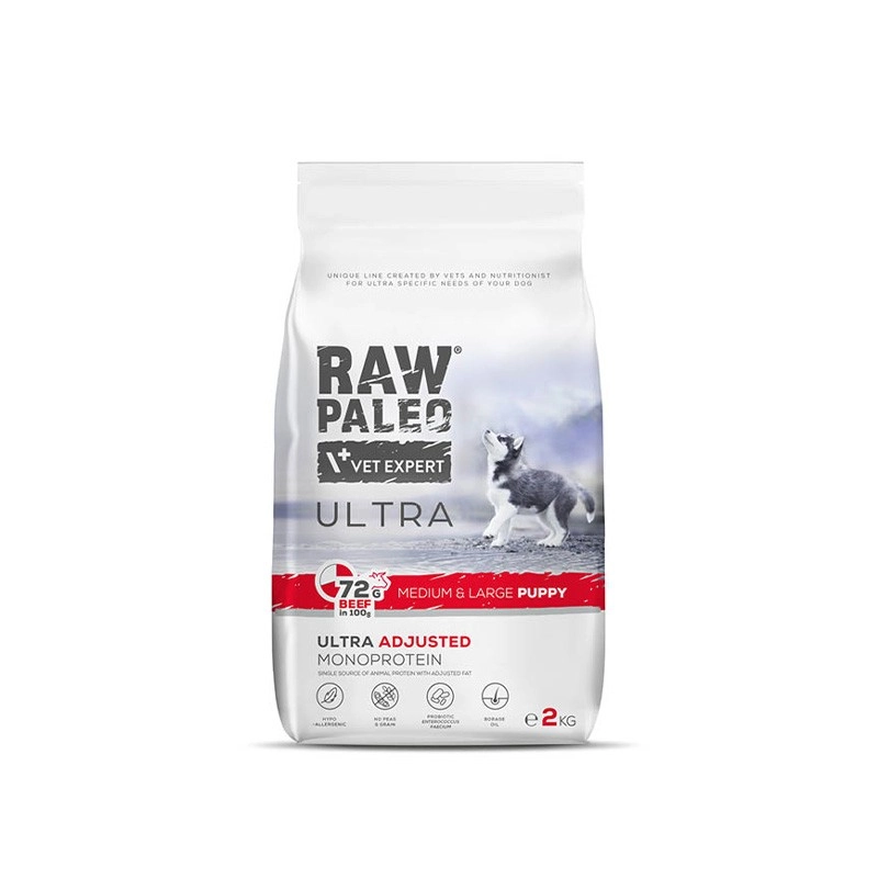 VetExpert Raw Paleo Ultra wołowina junior średnie i duże rasy 2 kg