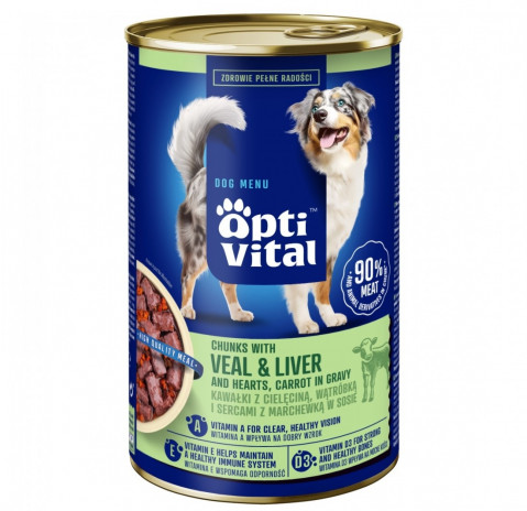 OptiVital cielęcina, serce, wątróbka adult 1,25 kg
