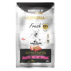 BioFeed Euphoria Fresh Meat indyk, królik adult małe rasy 500 g