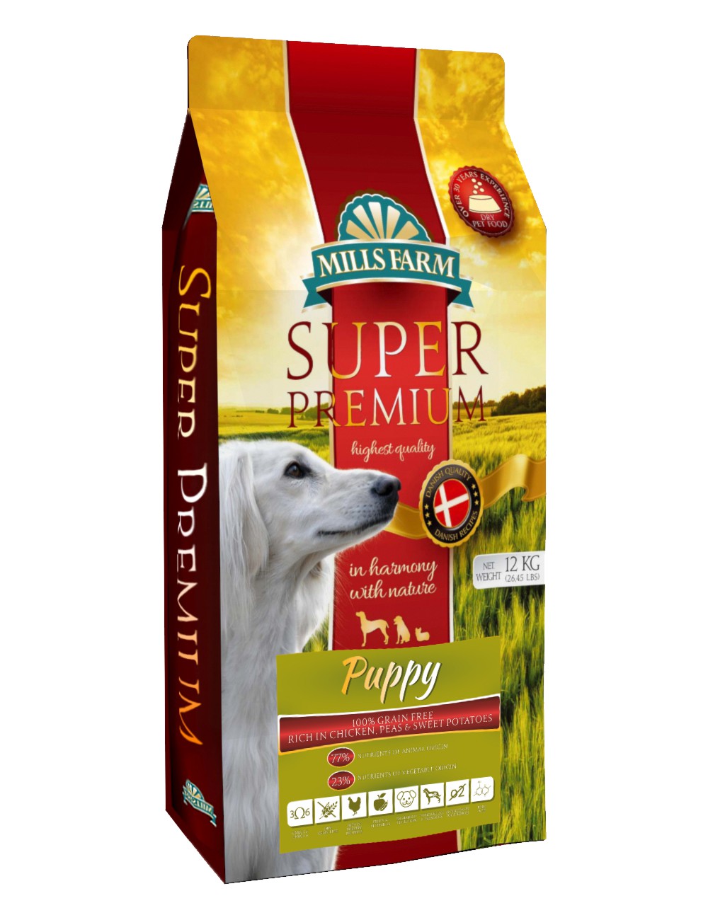 Mills Farm jajo, kurczak, ryba puppy 12 kg