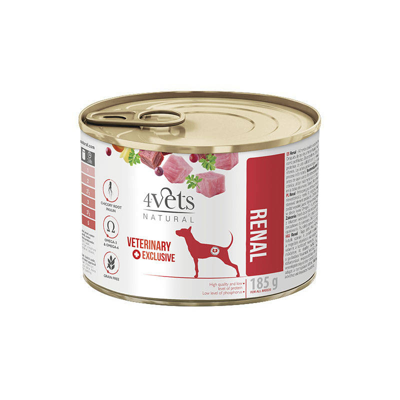 4Vets Natural Renal indyk, jaja, wołowina 185 g