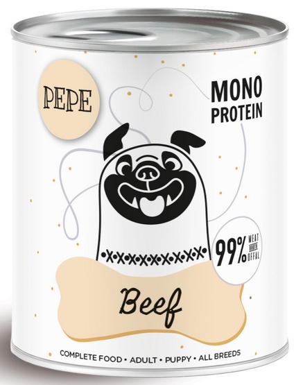 Paka Zwierzaka Pepe wołowina 800 g