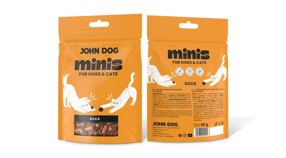John Dog Minis kaczka 80 g