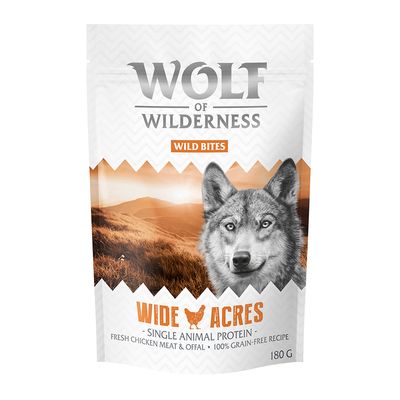 Wolf of Wilderness Wild Bites kurczak 180 g × 3