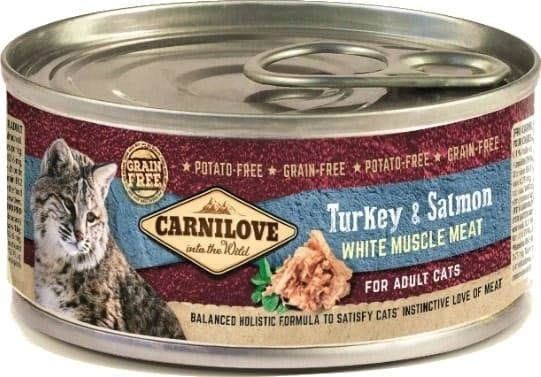 Carnilove Cat indyk, łosoś w bulionie adult 100 g