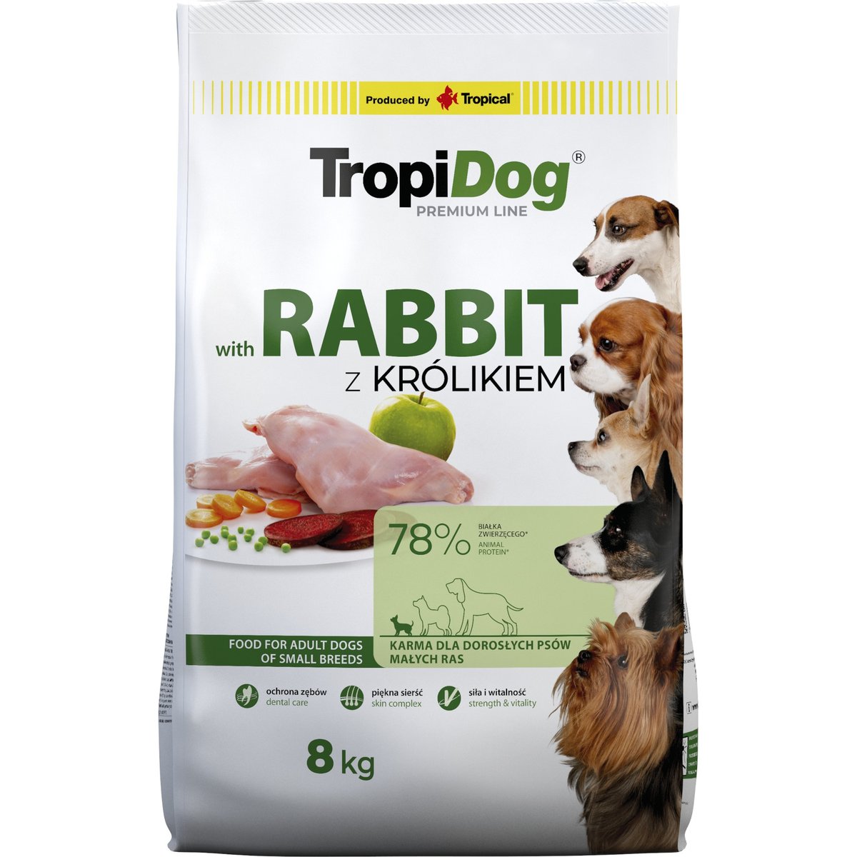 Tropidog Premium królik adult małe rasy 8 kg