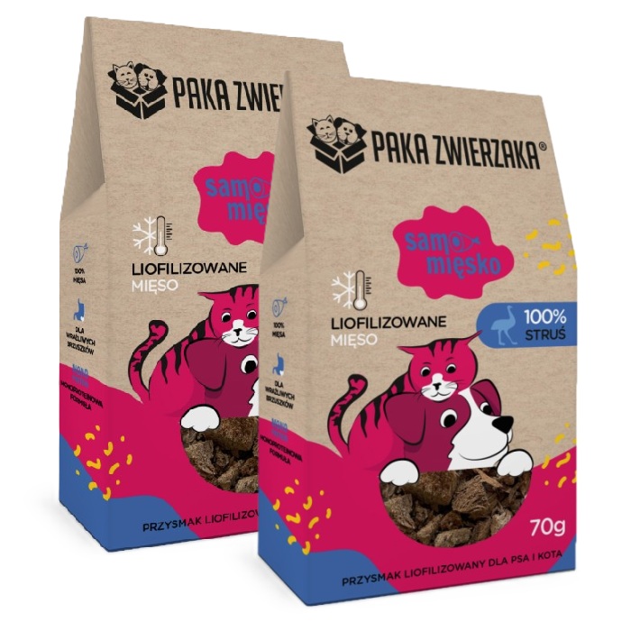 Paka Zwierzaka struś 70 g × 2