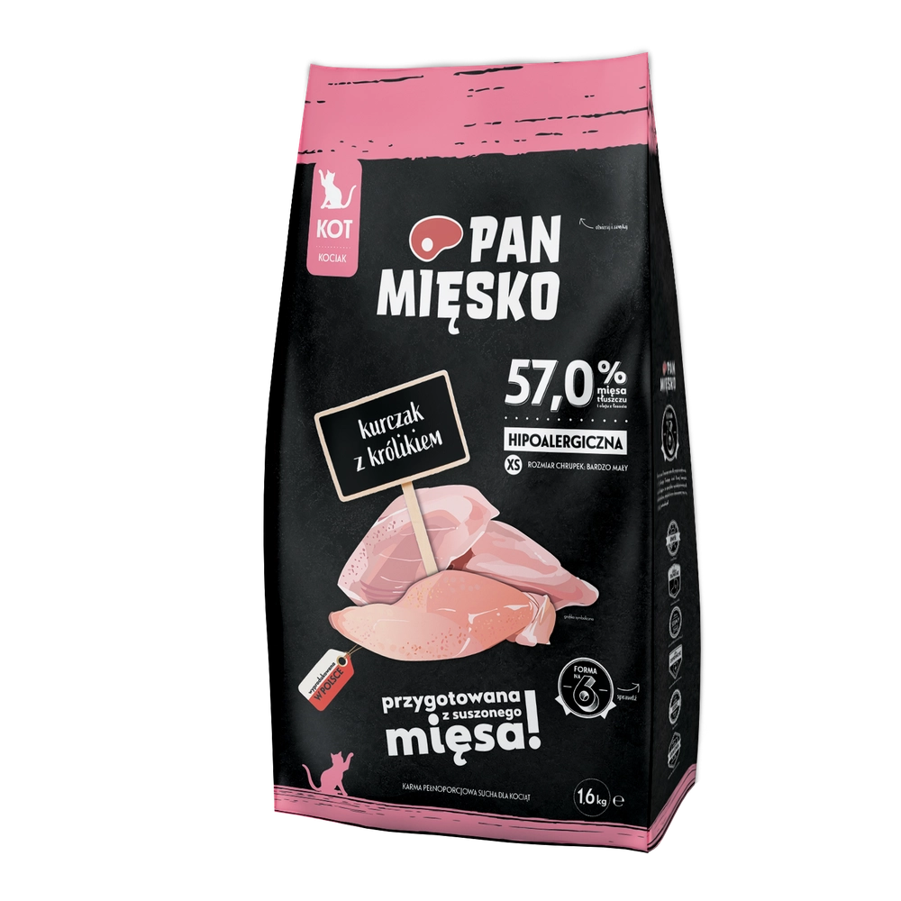 Pan Mięsko królik, kurczak kitten 1,6 kg
