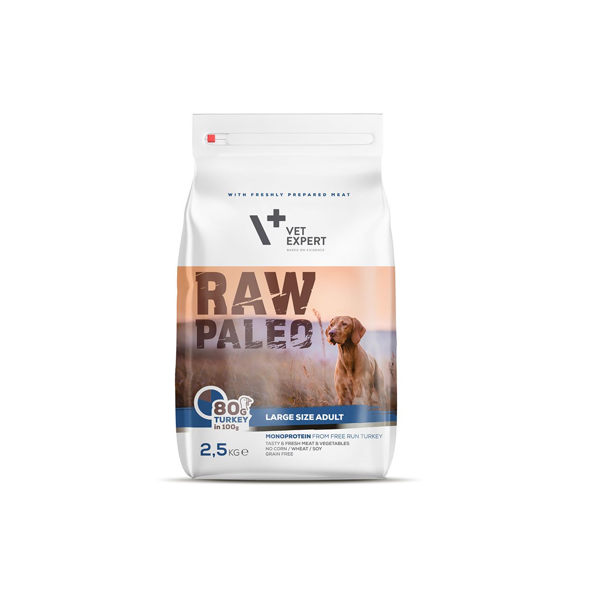 VetExpert Raw Paleo indyk adult duże rasy 2,5 kg