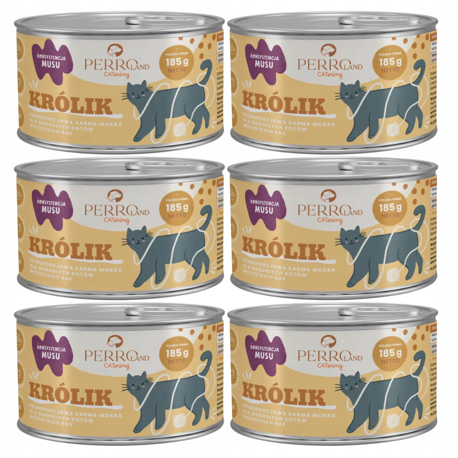 Perro PERROland CATering królik pasztet adult 185 g × 6