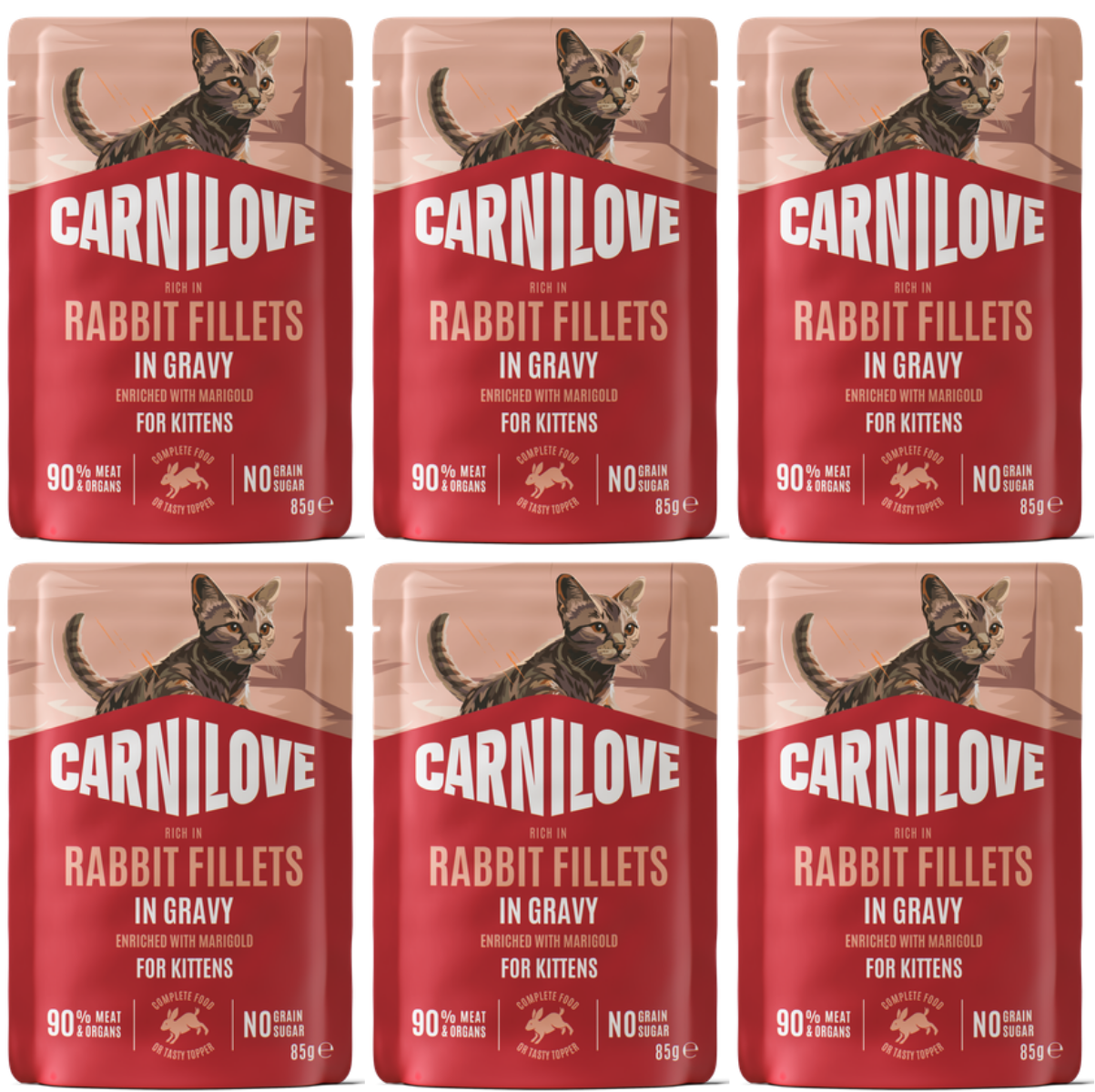Carnilove królik w sosie kitten 85 g × 6