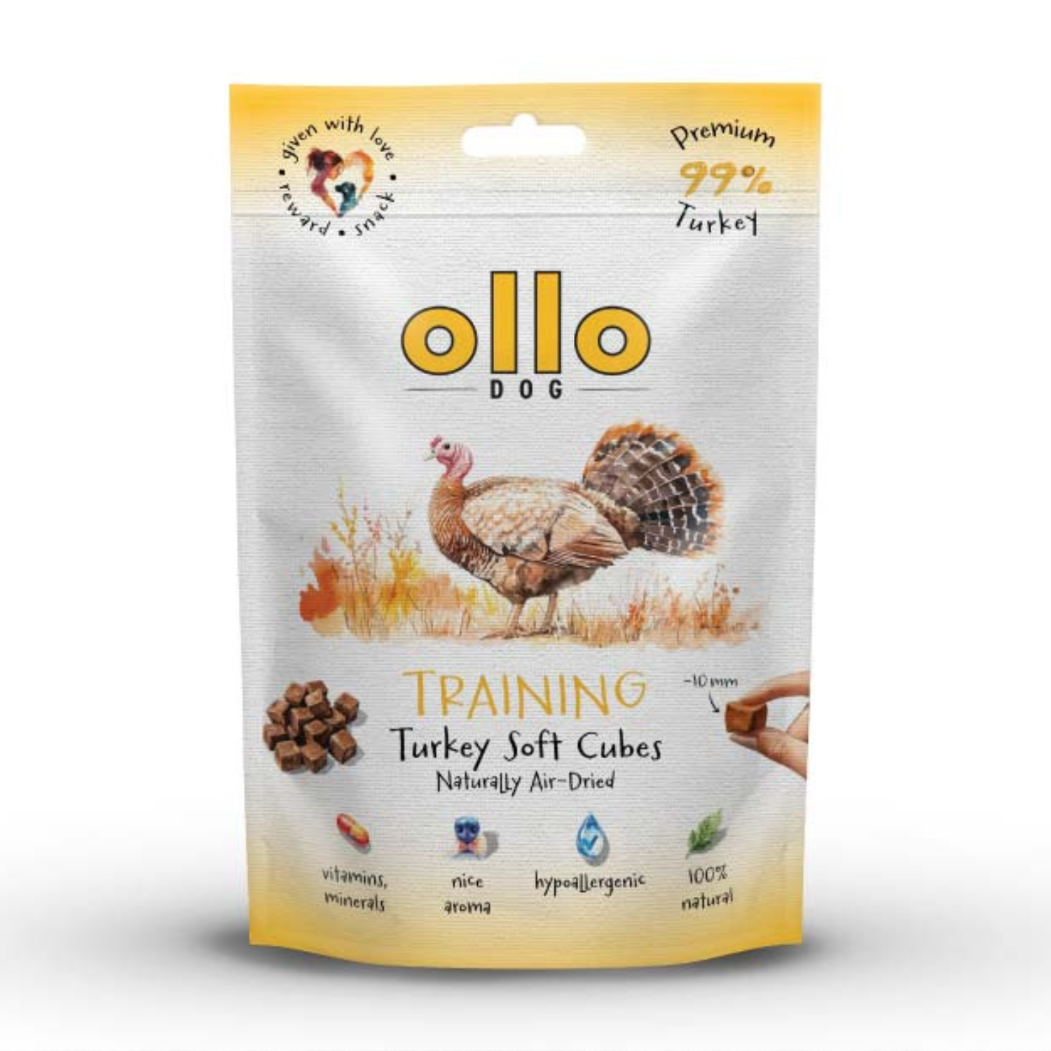 Ollo Air-Dried Training Soft Cubes indyk 80 g