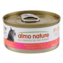 Almo Nature Hfc Jelly łosoś, kurczak w galaretce 70 g