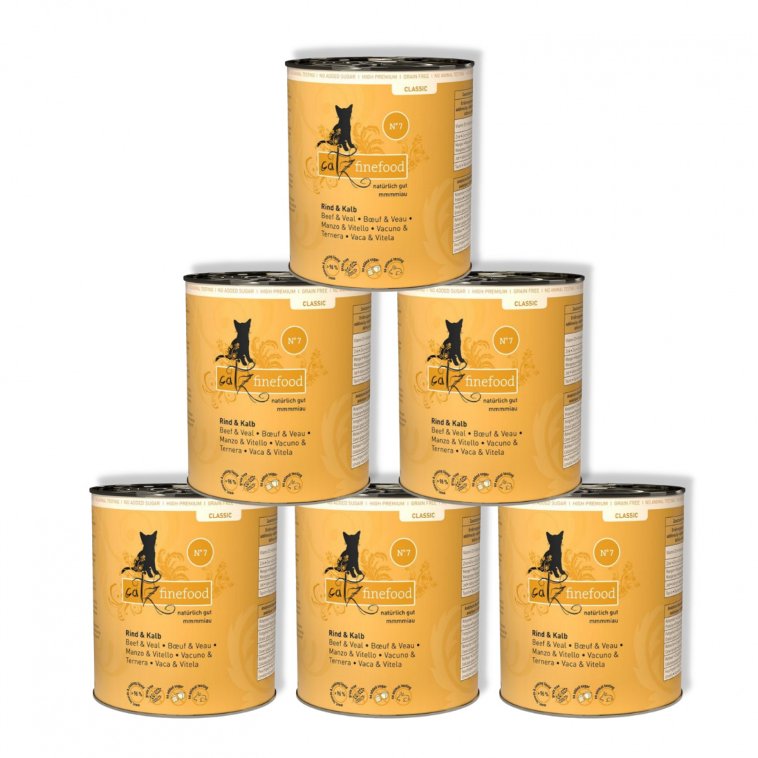 Catz Finefood Classic wołowina, cielęcina adult 800 g × 6