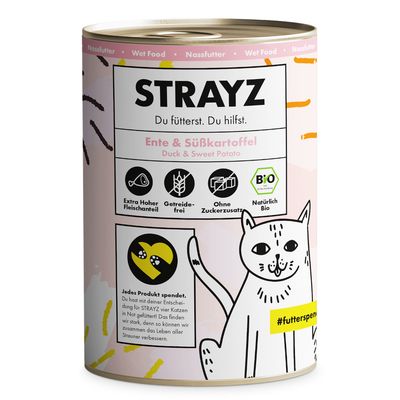 STRAYZ kaczka z batatem adult 400 g × 6