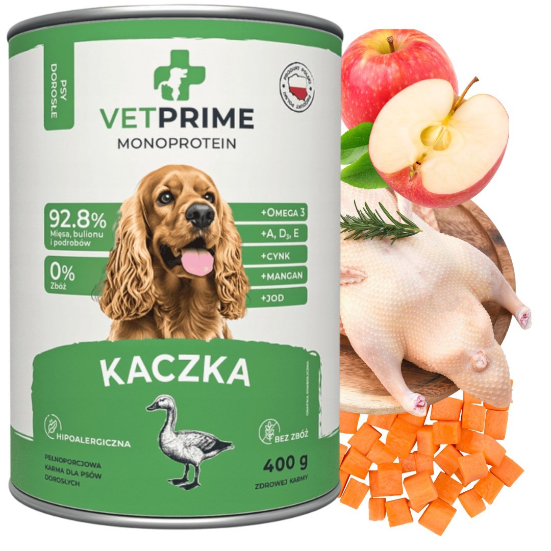 VetPrime Monoprotein kaczka adult 400 g