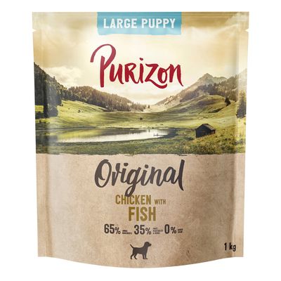 Purizon kurczak, ryba junior duże rasy 1 kg × 4