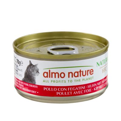 Almo Nature Hfc Natural kurczak, wątróbka w bulionie adult 70 g × 24