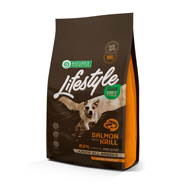 Nature's Protection Lifestyle kryl, łosoś junior 1,5 kg