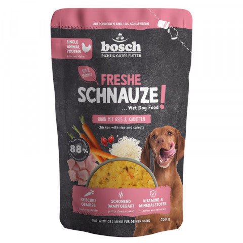Bosch Freshe Schnauze kurczak z ryżem i marchewką adult 250 g