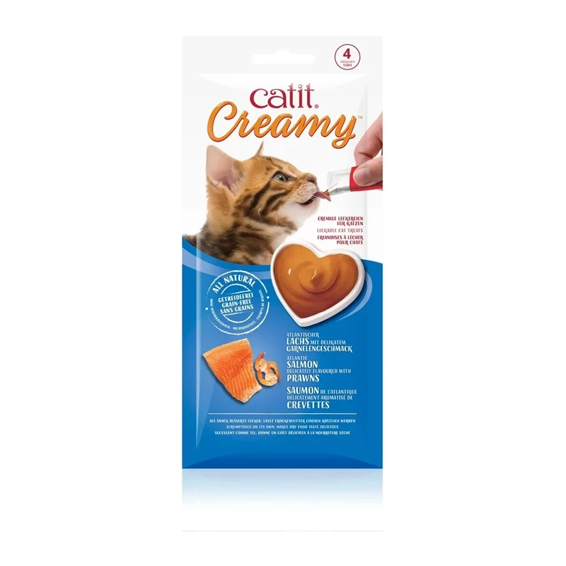 Catit Creamy krewetki, łosoś w sosie adult