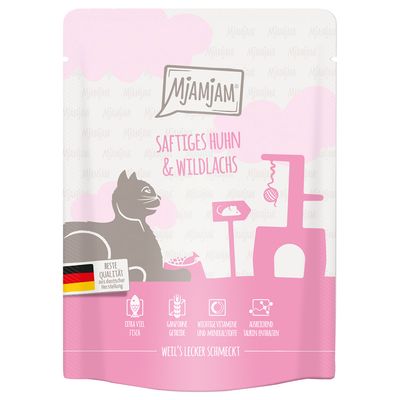 MjAMjAM Quetschie kurczak, łosoś 300 g × 6