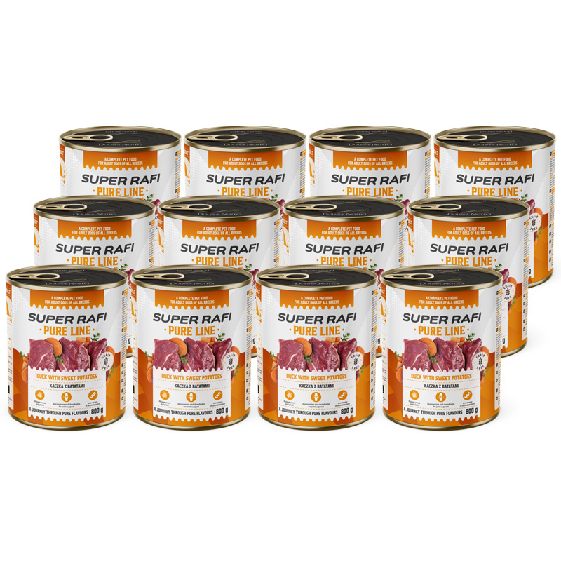 Rafi Pure Line kaczka 800 g × 12