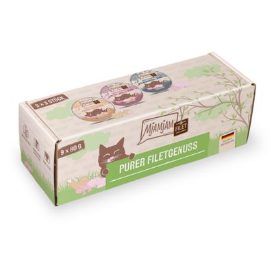 MjAMjAM Purer Filetgenuss mix smaków kawałki 80 g × 9