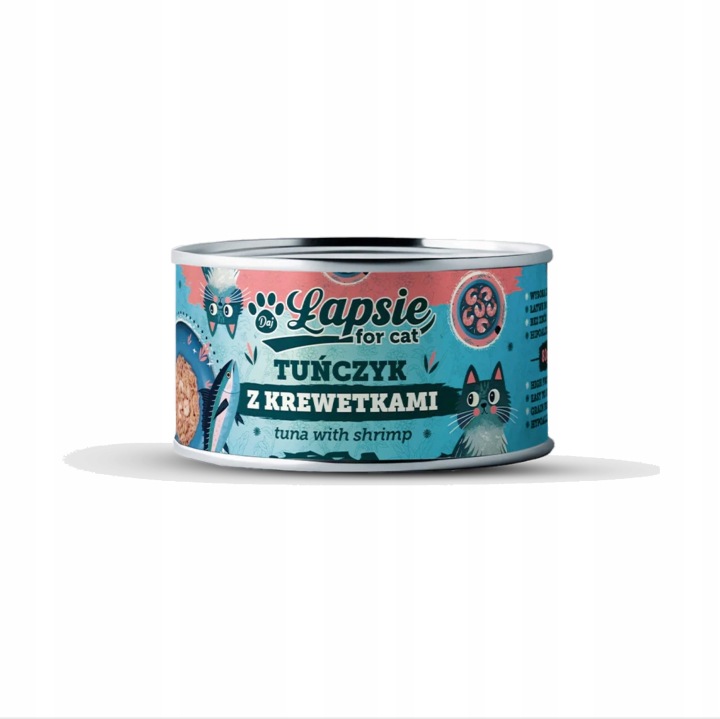 Łapsie For Cat tuńczyk z krewetkami w bulionie adult 80 g