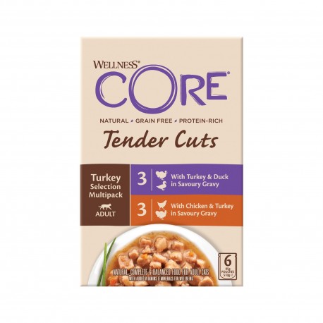 Wellness CORE Tender Cuts mix smaków w sosie adult 85 g × 6