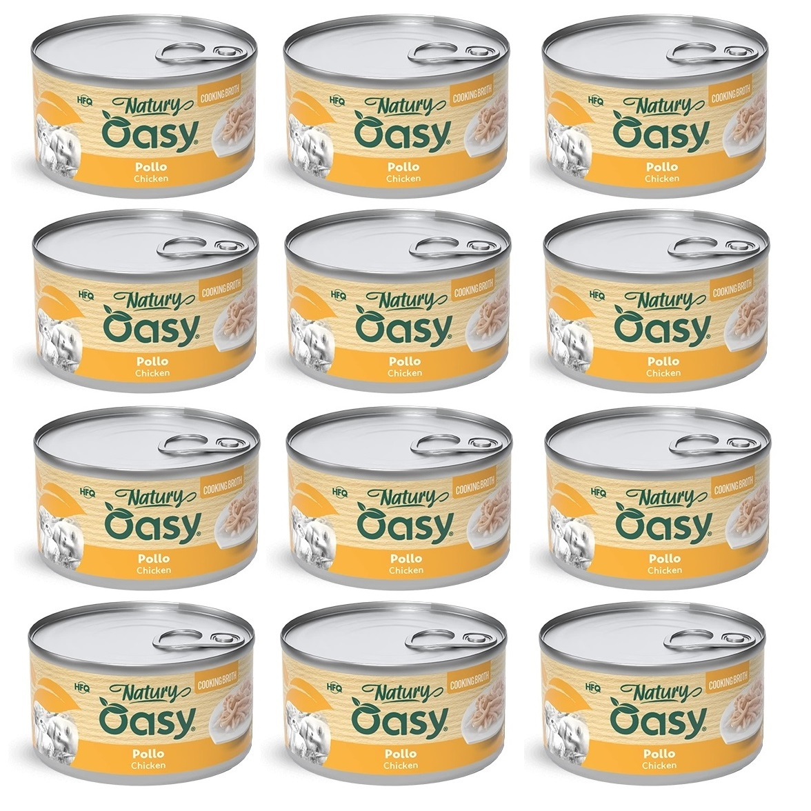 Oasy Natury Cooking Broth kurczak w bulionie adult 85 g × 12