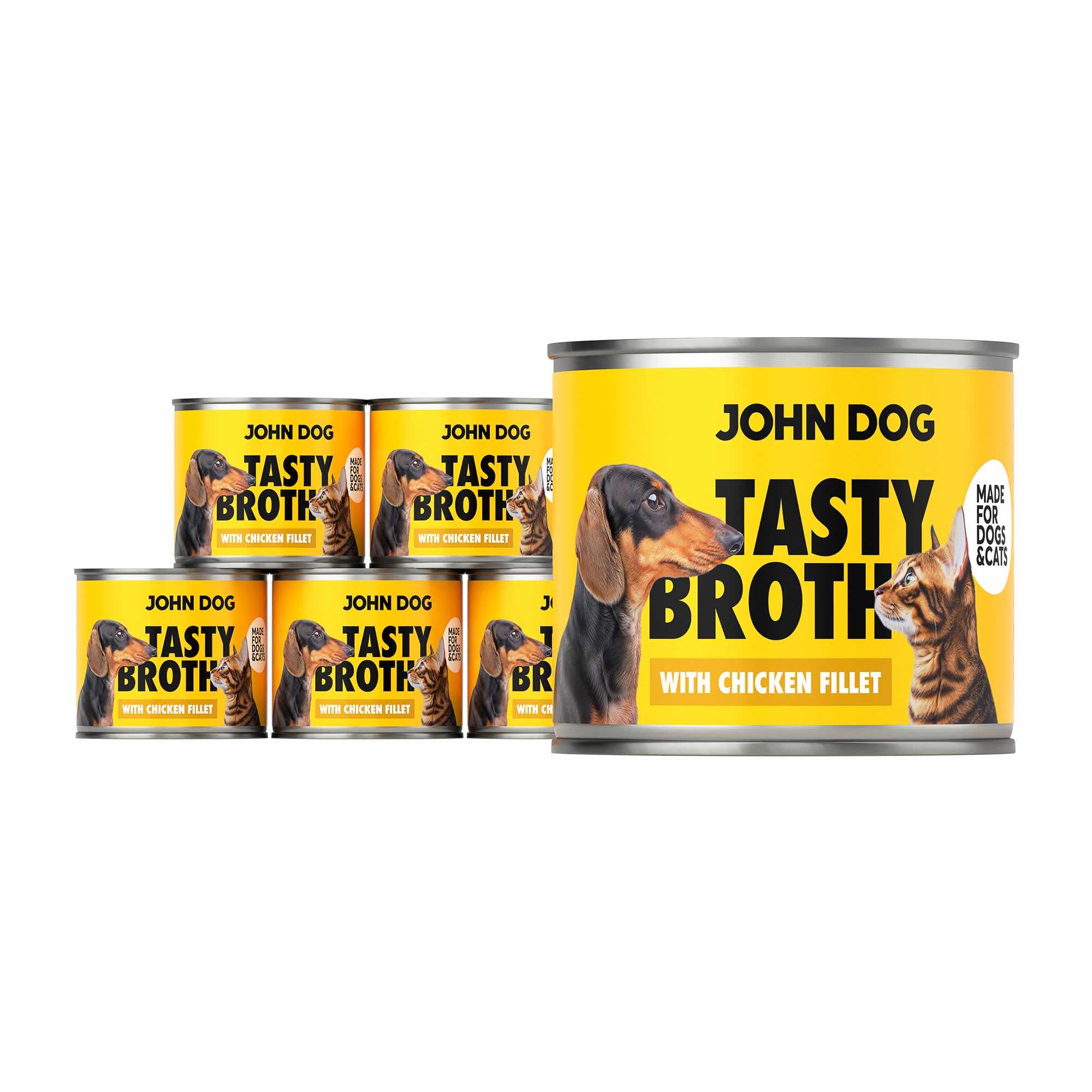 John Dog Tasty Broth kurczak adult 140 g × 6