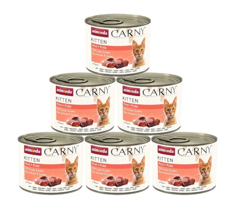 Animonda Carny indyk, wołowina pasztet kitten 200 g × 6